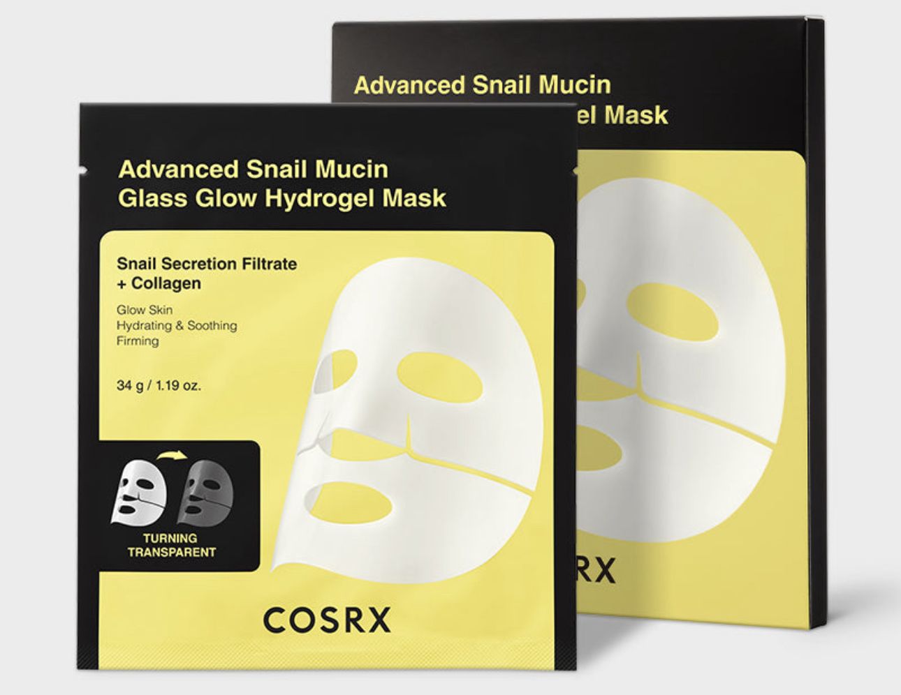 COSRX Advanced Snail Mucin Glass Glow Hydrogel Mask (3 sheets) - Image 3
