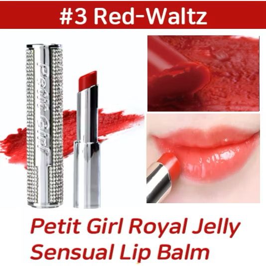 Petit Girl Royal Jelly Sensual Lip Balm RD003 Red Waltz 3g - Image 2
