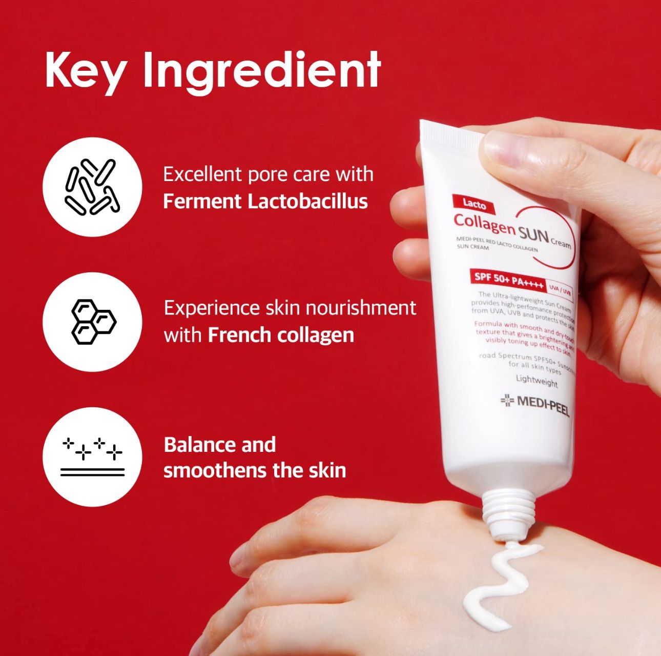 MEDIPEEL Red Lacto Collagen Sun Cream SPF50+ PA++++ - Image 2